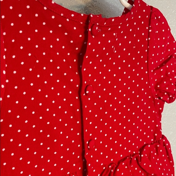 Mud Pie Girls Red Polka Dot Christmas Dress – Smocked Reindeer & Tree, Size 4T - Picture 9 of 11